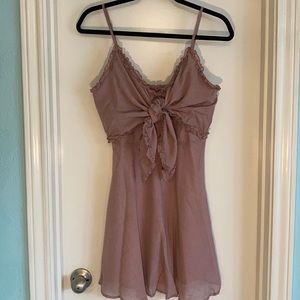 Saints & Secrets Blush Tie Front Dress